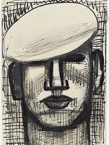 Bild/Image: Kopf Eines Jungen Mannes Mit Schirmmütze/Tête D’un Jeune Homme Avec Casquette, um/vers 1947, Max-Lingner-Stiftung Berlin
